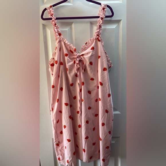 SHEIN Dresses & Skirts - Shein curve cute pink strawberry dress